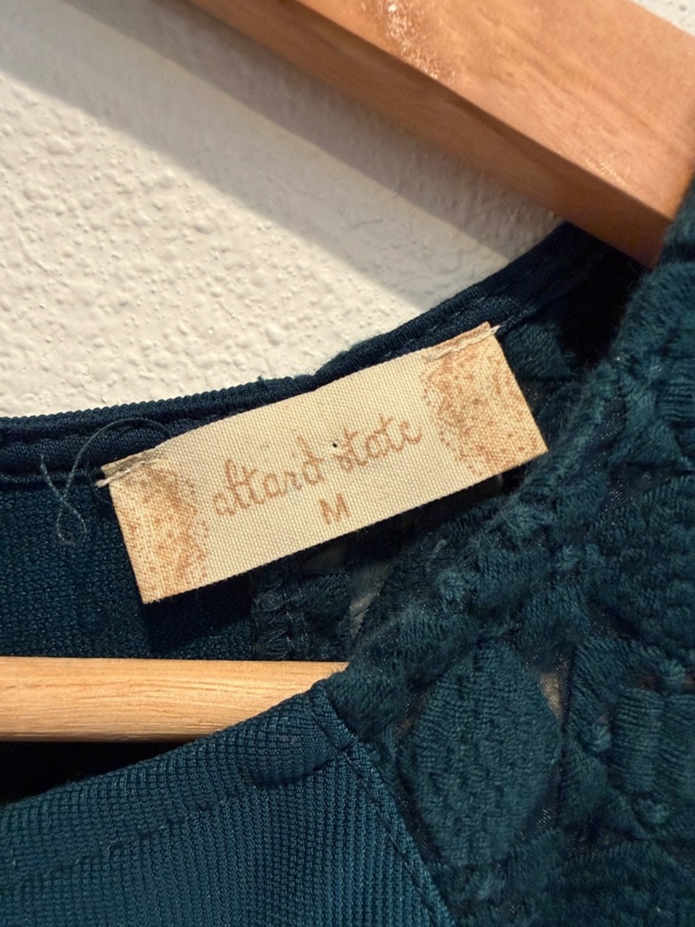 Altar'd State Teal Lace-Panel Fit & Flare Mini Dress - Picture 2 of 5
